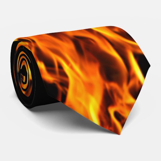 Cravate Flamme orange (Roulé)