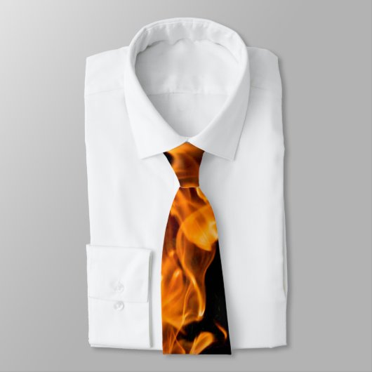 Cravate Flamme orange (Attaché)
