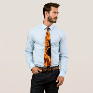 Cravate Flamme orange
