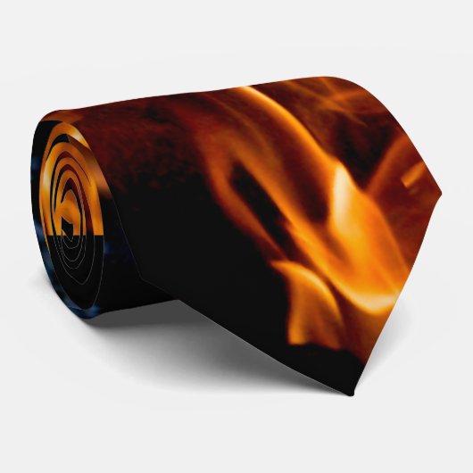 Cravate Flamme orange (Roulé)