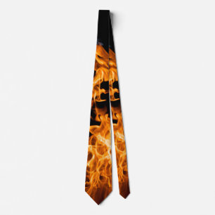 Cravate Flamme orange