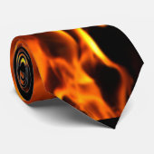 Cravate Flamme orange (Roulé)