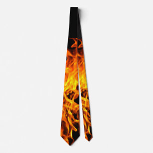 Cravate Flamme orange