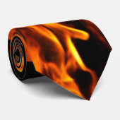 Cravate Flamme orange (Roulé)