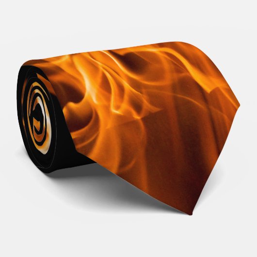 Cravate Flamme orange (Roulé)