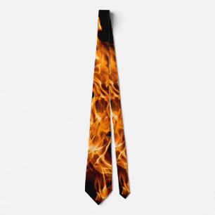 Cravate Flamme orange
