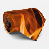 Cravate Flamme orange (Roulé)