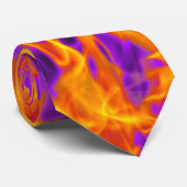 Cravate Flamme Violette | Conception d'Énergie Abstraite M (Roulé)