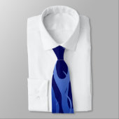 Cravate Flammes cool Blue Racing (Attaché)