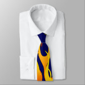 Cravate Flammes de emballage vibrantes sur le bleu marine (Attaché)