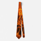 Cravate Flammes de feu orange dynamique (Devant)