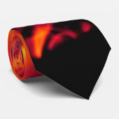 Cravate Flammes de feu rouge vif (Roulé)
