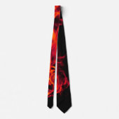 Cravate Flammes de feu rouge vif (Dos)
