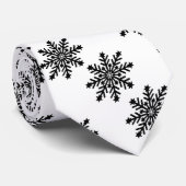 Cravate Flammes de neige de Noël en blanc (Roulé)
