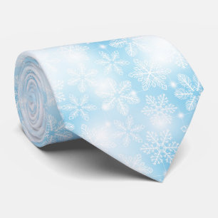Cravate Flammes de neige et lumières bleues