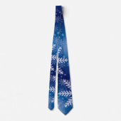 Cravate Flammes de neige sur Blue Sky Winter Holiday Crava (Dos)