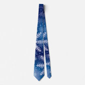Cravate Flammes de neige sur Blue Sky Winter Holiday Crava (Devant)
