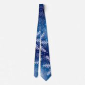 Cravate Flammes de neige sur Blue Sky Winter Holiday Crava (Dos)