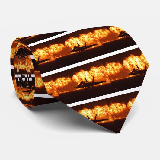 Cravate Flammes Jet Fighter (Roulé)