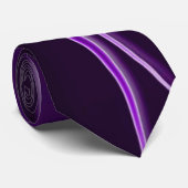 Cravate Flammes pourpres au néon (Roulé)