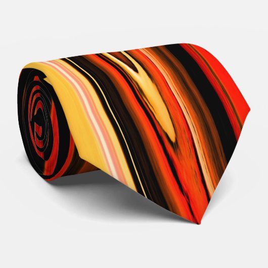 Cravate Flammes tourbillonnaires (Roulé)