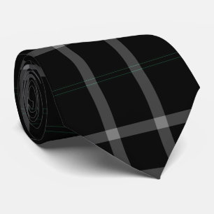 Cravate Flanelle noire de tartan de plaid de grille de