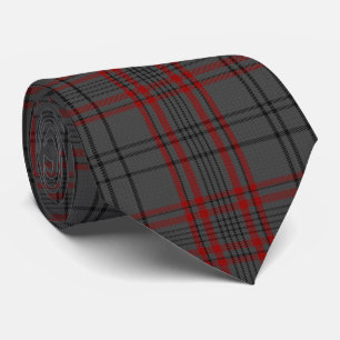 Cravate Flanelle noire rouge de tartan de plaid de gris de