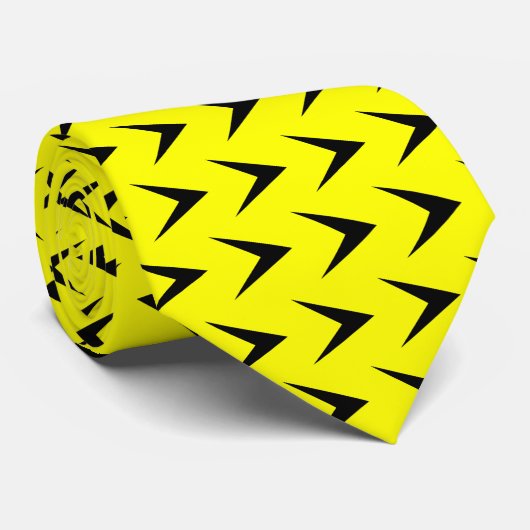 Cravate Flèche Chevron - Jaune (Roulé)