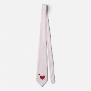 Cravate Flèche de Cupidon dans le rose du Coeur