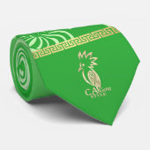 Cravate flèche faîtière kanak. Vert Jade.  (Roulé)