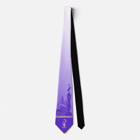 Cravate flèche faîtière kanak.Violet.  (Devant)