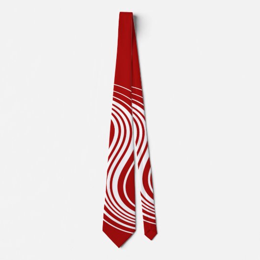 Cravate Flèche simple en rouge et blanc (Devant)