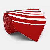 Cravate Flèche simple en rouge et blanc (Roulé)