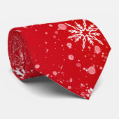 Cravate Flèches blanches Ruby Red (Roulé)