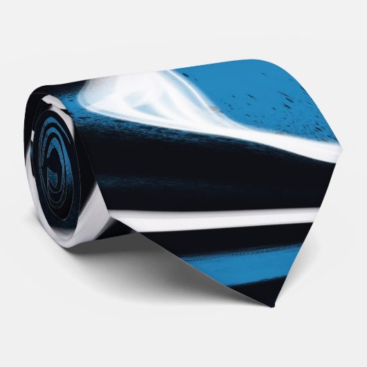 Cravate Flèches bleues, noires et blanches (Roulé)