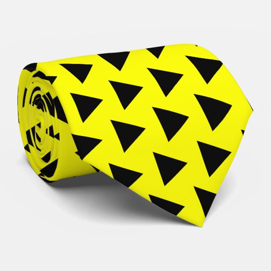 Cravate Flèches de lecture - Jaune (Roulé)