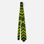 Cravate Flèches en Lime vert et noir (Dos)