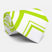 Cravate Flèches en vert et blanc (Roulé)