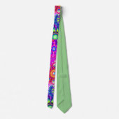 Cravate Fleur abstraite Boho (Dos)