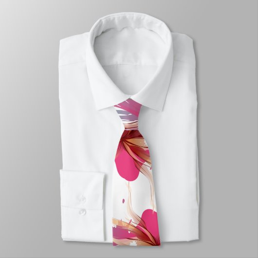 Cravate Fleur Abstraite d'Hibiscus (Attaché)