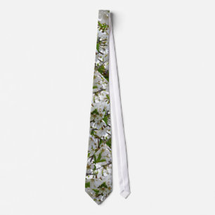 Cravate Fleur blanche