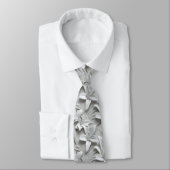 Cravate Fleur blanche Motif sans couture (Attaché)
