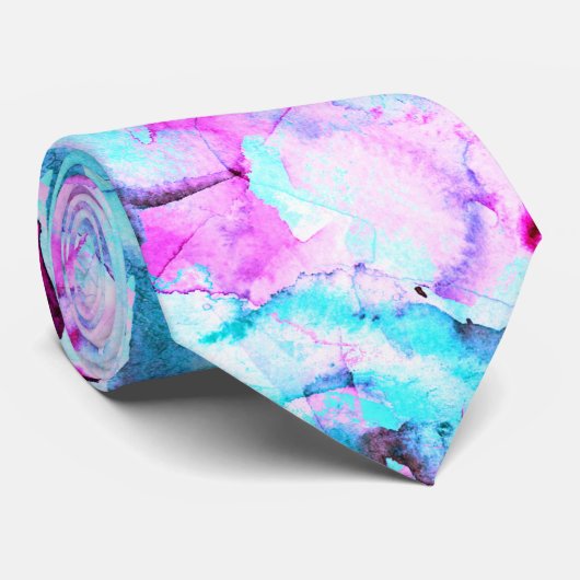 Cravate Fleur brisée Un design lumineux coloré (Roulé)