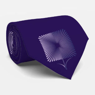Cravate Fleur carré violette