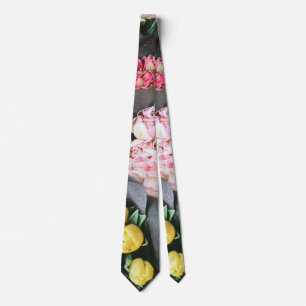 Cravate fleur colorée
