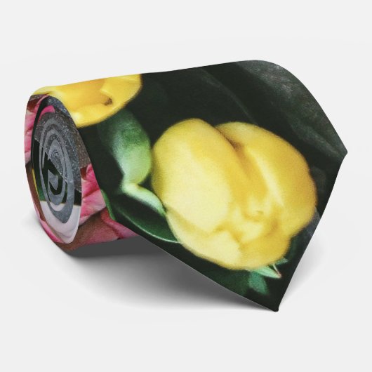 Cravate fleur colorée (Roulé)