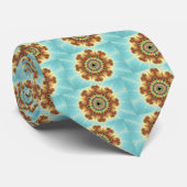 Cravate Fleur d'automne - Art fractal (Roulé)