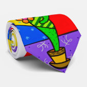 Cravate "Fleur de cactus " (Roulé)