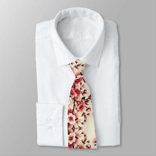 Cravate Fleur de cerise (Attaché)