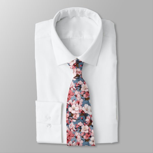 Cravate Fleur de cerise d'Anime (Attaché)